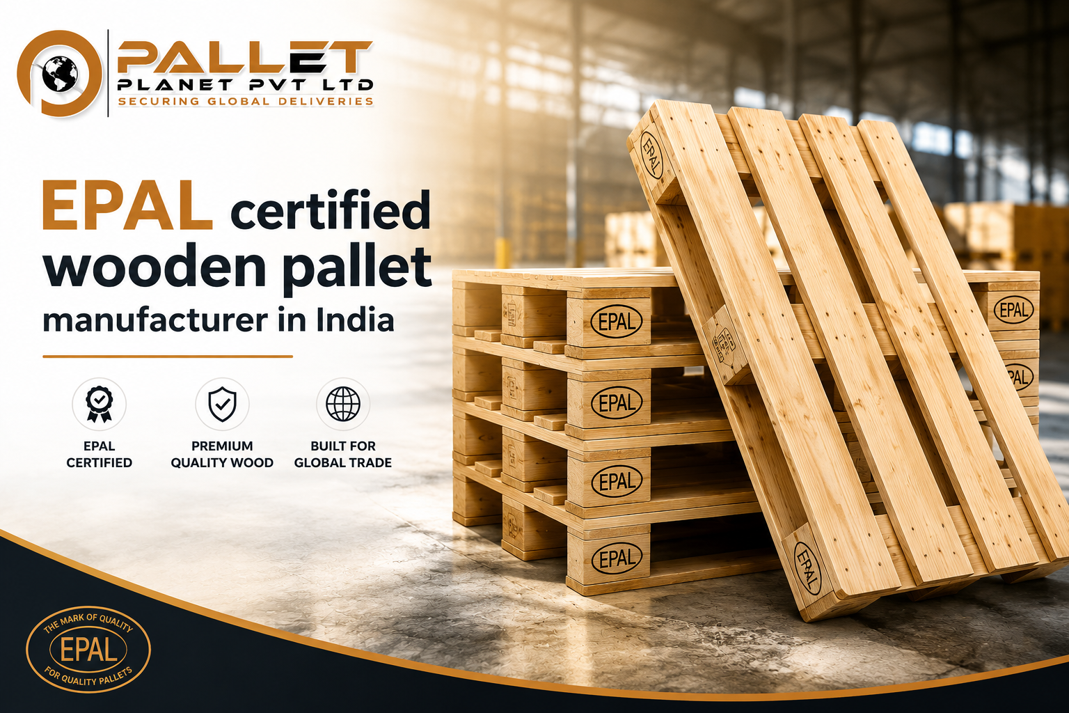EPAL Certified Wooden Pallet Manufacturer in India